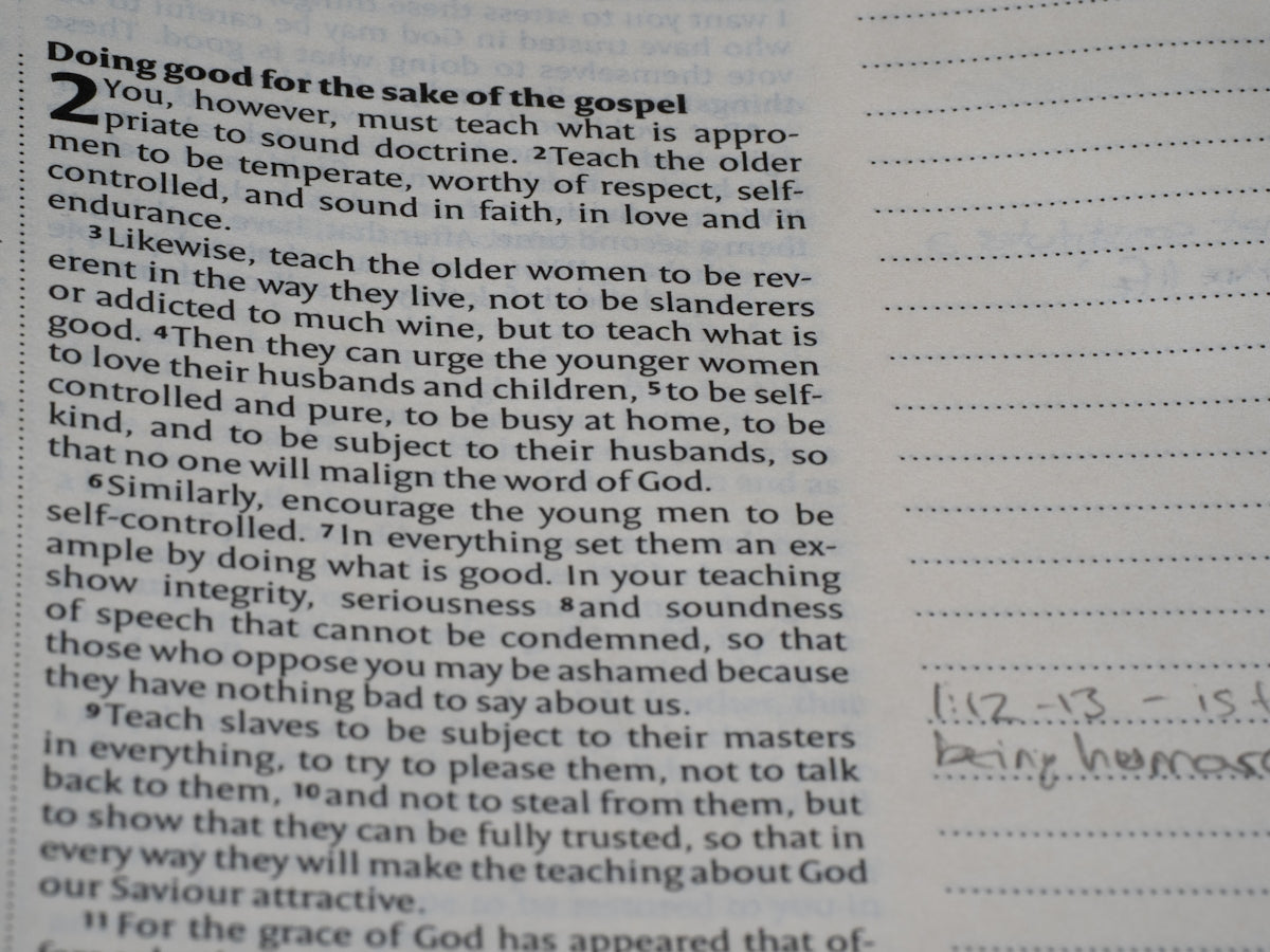 Scripture encourages good behavior and sound doctrine.
